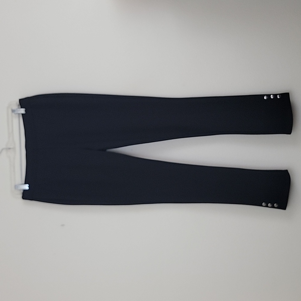 August Silk Black Slim Pull On Pants w/ Metal Studs M